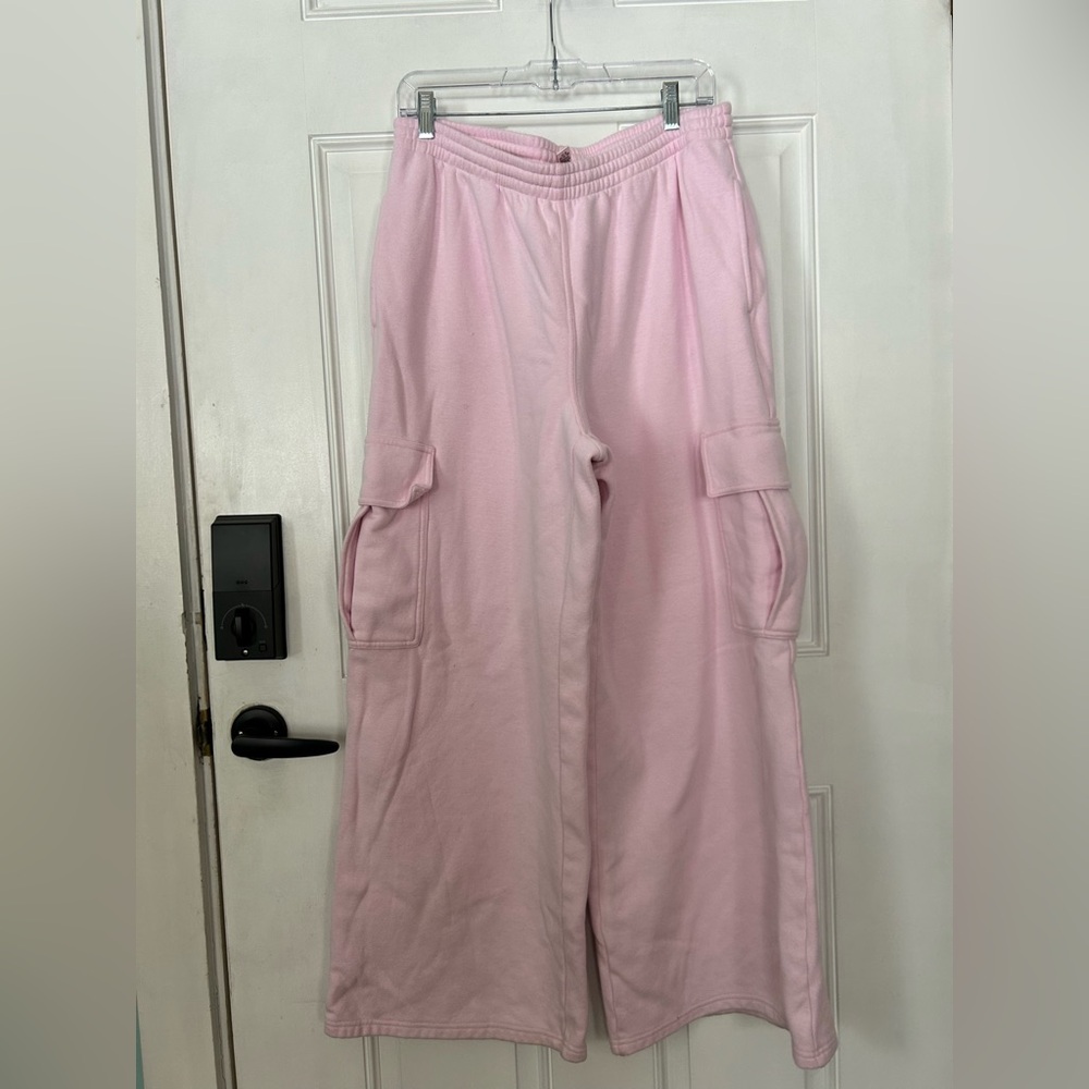 SKIMS Light Pink Wide-Leg Joggers